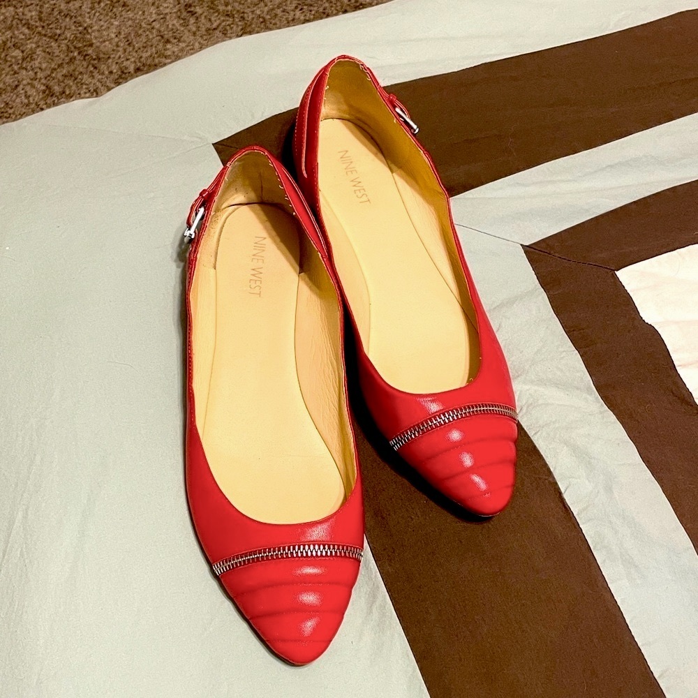 Nine West Red Savory Flat size 11